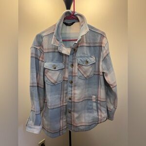 Women's Plaid Jacket in Blue and Pink